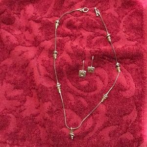 Silpada Peridot Necklace and Earrings